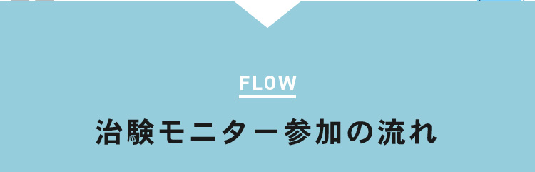 治験モニター参加の流れ